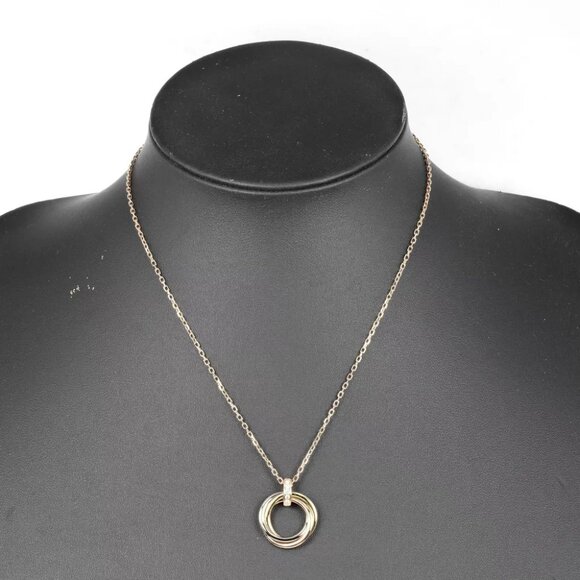 CARTIER Trinity Necklace K18 Gold (YGxPGxWG)/diamond/Three color 8.8g Women - Picture 1 of 7